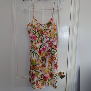 J Crew floral spaghetti strap mini dress